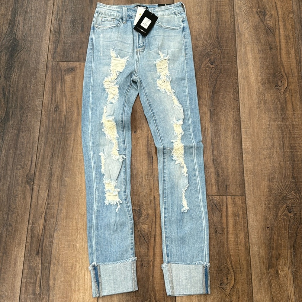 Fashion Nova Distressed Prime Time Jeans